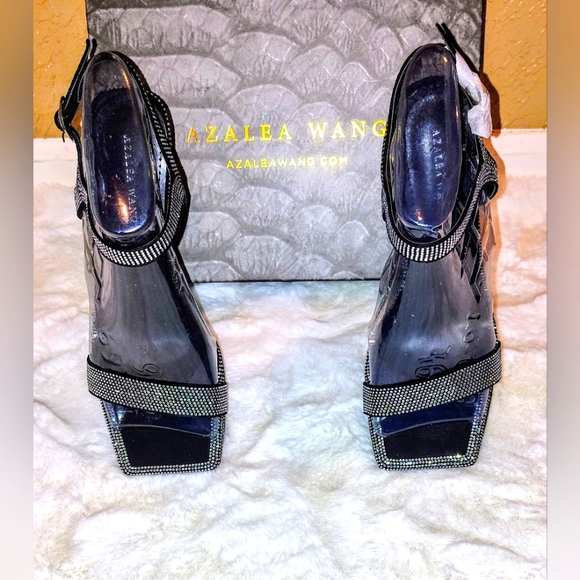 Azalea Wang Chantel Women's Rhinestone Platform Chunky Sandal, Sz 10. MSRP $80. - Picture 5 of 11